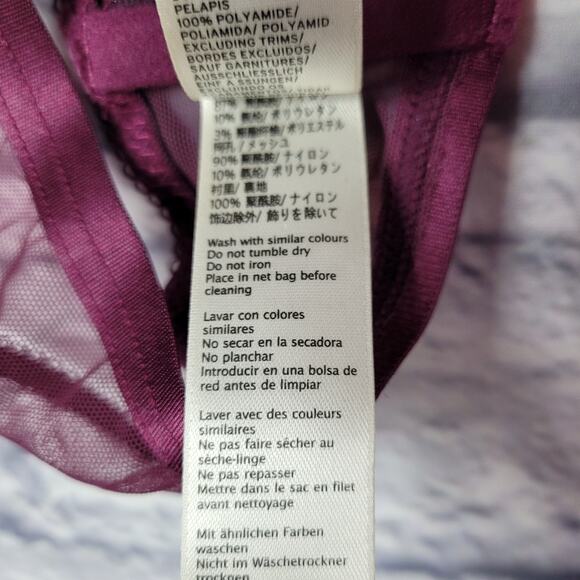 Topshop Embroidered Mesh Floral Racerback Bralette size 4 - Picture 12 of 12